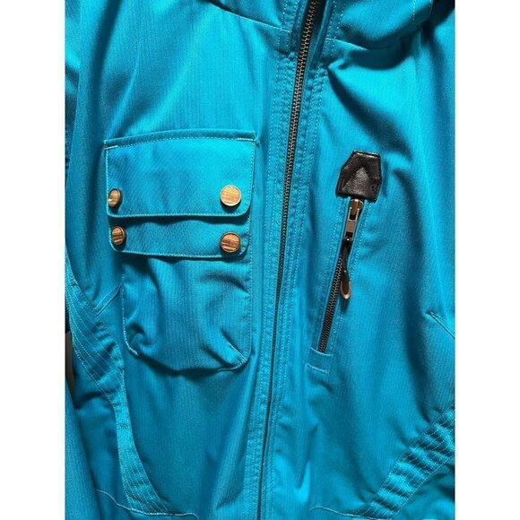 Obermeyer | Ski Jacket Parka Sz 14 Teal Turquoise - Picture 6 of 13